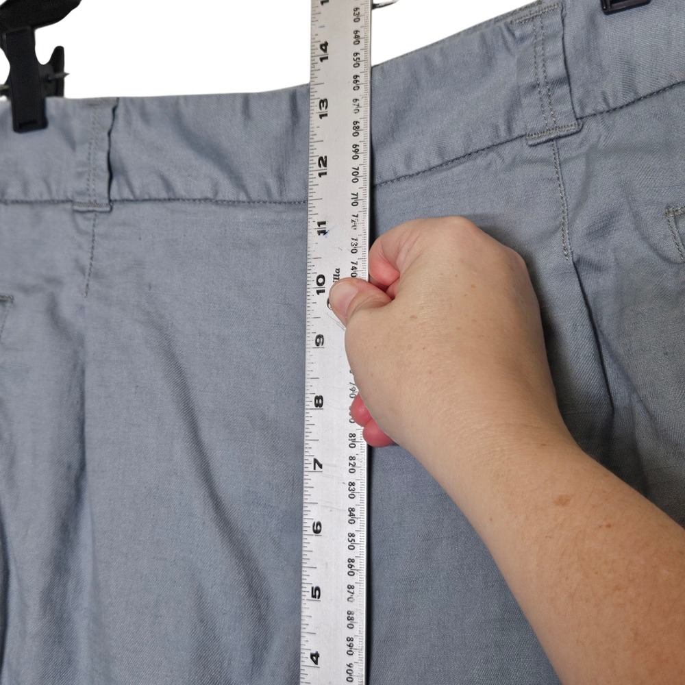 Anthropologie Ett:twa Cropped Pants Women's US 10P Blue Gray High Waist Casual - Picture 8 of 13